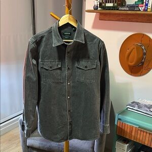 Orvis Men's Charcoal Canvas Shirt-Jacket